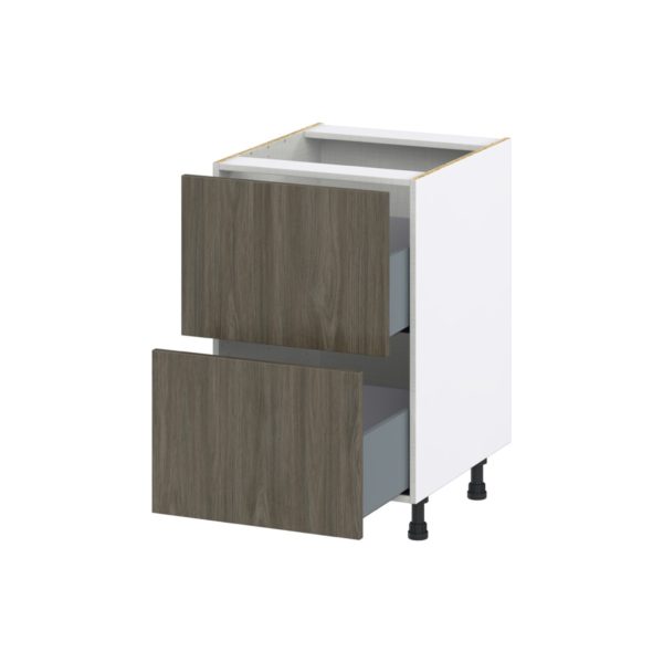 Cordyline Textured Slab Walnut Assembled Base Cabinet with 2 Drawers (21 in. W X 34.5 in. H X 24 in. D)