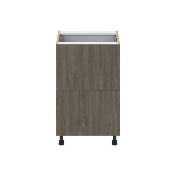 Cordyline Textured Slab Walnut Assembled Base Cabinet with 2 Drawers and a Inner Drawer (21 in. W X 34.5 in. H X 24 in. D)