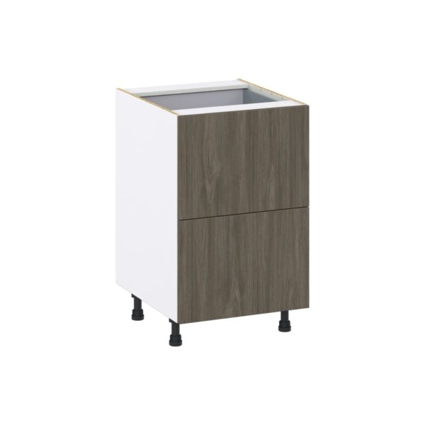 Cordyline Textured Slab Walnut Assembled Base Cabinet with 2 Drawers and a Inner Drawer (21 in. W X 34.5 in. H X 24 in. D)