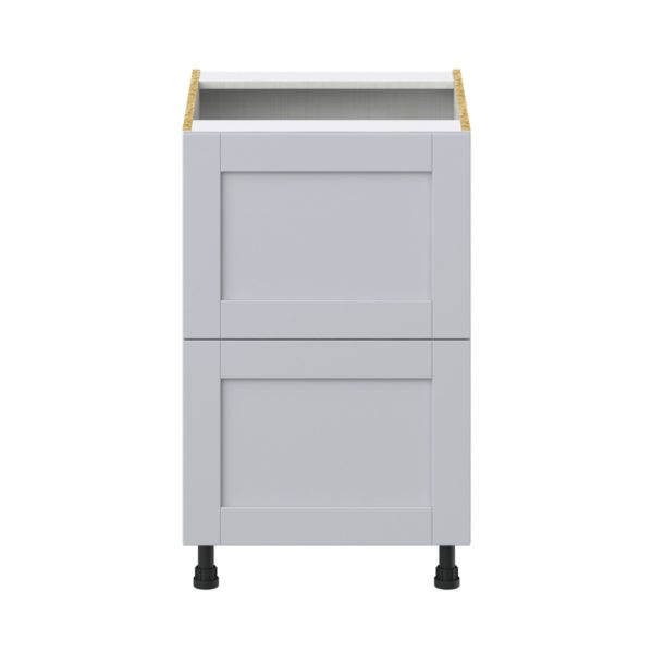 Sea Holly Light Gray  Shaker Assembled Base Cabinet with 2 Drawers (21 in. W X 34.5 in. H X 24 in. D)