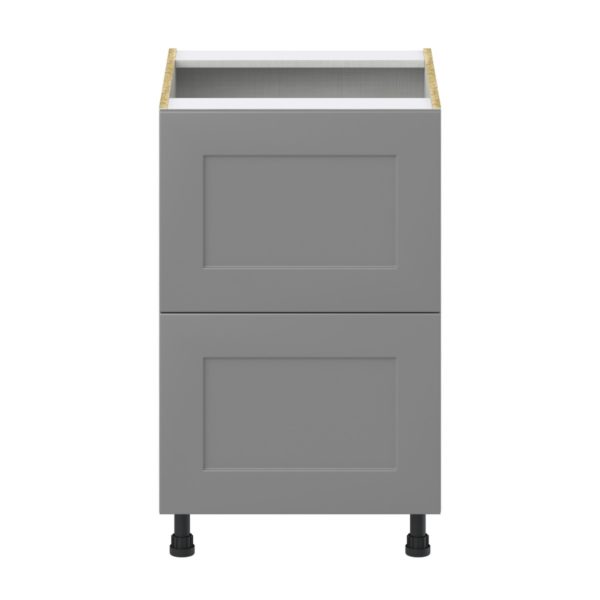 Willow Painted Slate Gray  Shaker Assembled Base Cabinet with 2 Drawers (21 in. W X 34.5 in. H X 24 in. D)