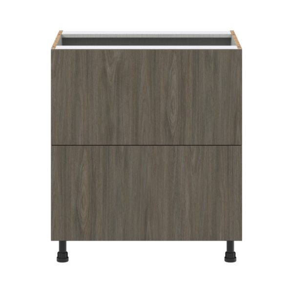 Cordyline Textured Slab Walnut Assembled Base Cabinet with 2 Drawers (30 in. W x 34.5 in. H x 24 in. D)