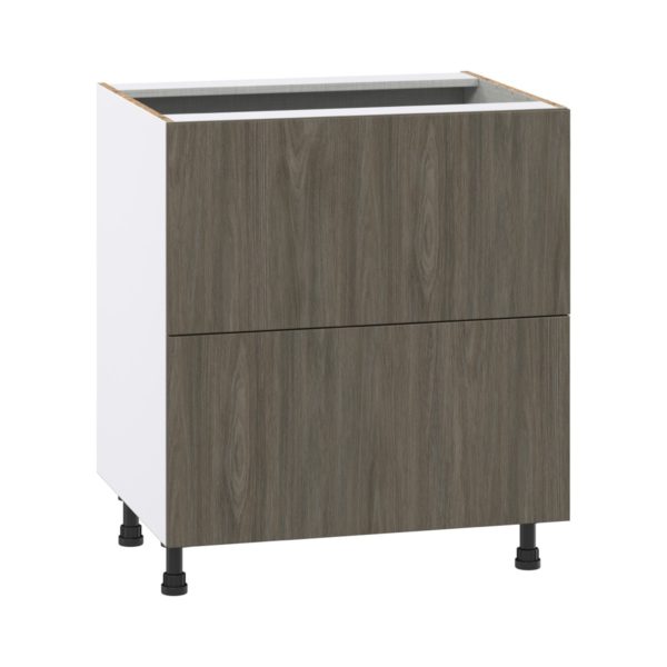 Cordyline Textured Slab Walnut Assembled Base Cabinet with 2 Drawers (30 in. W x 34.5 in. H x 24 in. D)