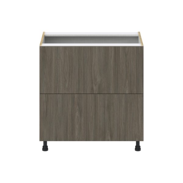 Cordyline Textured Slab Walnut Assembled Base Cabinet with 2 Drawers (33 in. W X 34.5 in. H X 24 in. D)