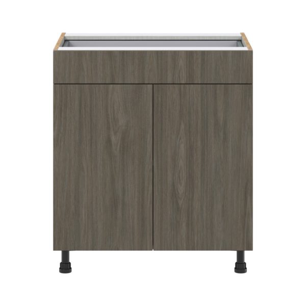 Cordyline Textured Slab Walnut Assembled Base Cabinet with 2  Doors and a Drawer (30 in. W x 34.5 in. H x 24 in. D)