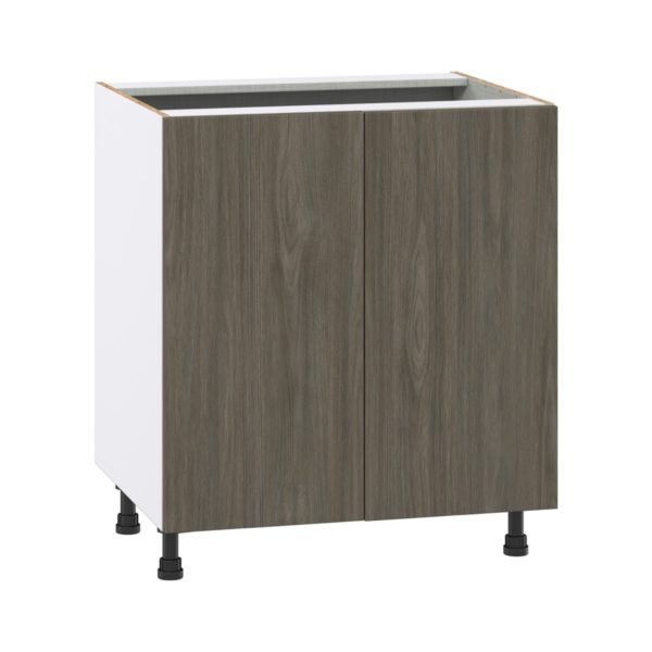 Cordyline Textured Slab Walnut Assembled Base Cabinet with 2 Full High Doors (30 in. W x 34.5 in. H x 24 in. D)