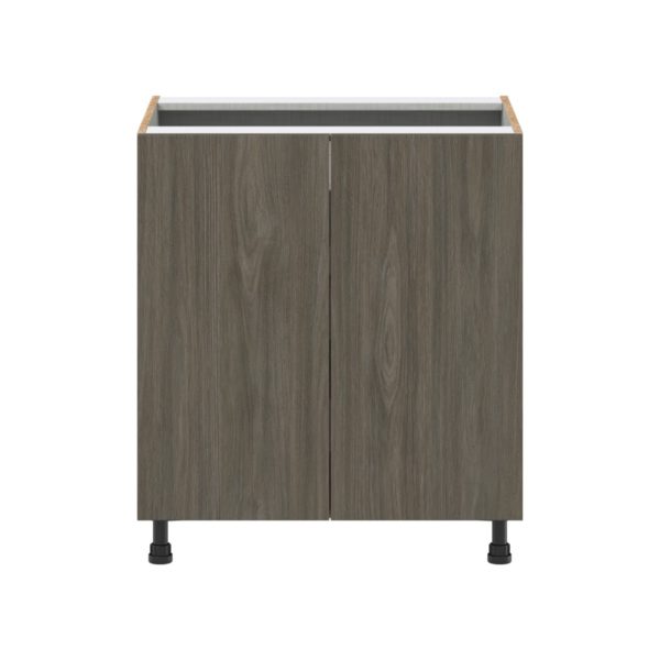 Cordyline Textured Slab Walnut Assembled Base Cabinet with 2 Full High Doors and 3 Inner Drawers (30 in. W x 34.5 in. H x 24 in. D)