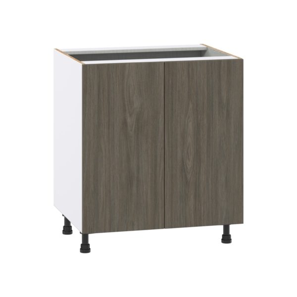 Cordyline Textured Slab Walnut Assembled Base Cabinet with 2 Full High Doors and 3 Inner Drawers (30 in. W x 34.5 in. H x 24 in. D)