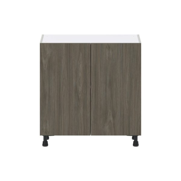 Cordyline Textured Slab Walnut Assembled Shallow Base Cabinet with Full High Door (33 in. W X 34.5 in. H X 14 in. D)