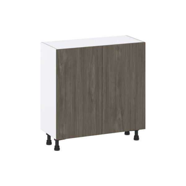 Cordyline Textured Slab Walnut Assembled Shallow Base Cabinet with Full High Door (33 in. W X 34.5 in. H X 14 in. D)