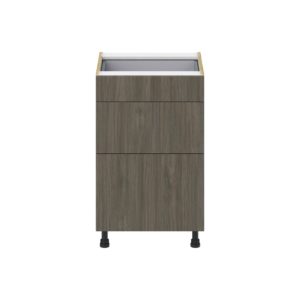 Cordyline Textured Slab Walnut Assembled Base Cabinet with 3 Drawers (21 in. W X 34.5 in. H X 24 in. D)