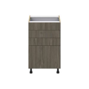 Cordyline Textured Slab Walnut Assembled Base Cabinet with 4 Drawers (21 in. W X 34.5 in. H X 24 in. D)