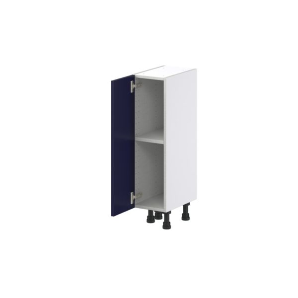 Camellia Painted Midnight Blue Recessed Assembled Shallow Base Cabinet with a Full High Door (9 in. W x 34.5 in. H x 14 in. D)