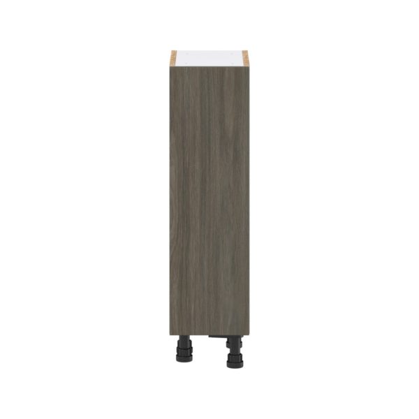 Cordyline Textured Slab Walnut Assembled Shallow Base Cabinet with a Full High Door (9 in. W x 34.5 in. H x 14 in. D)