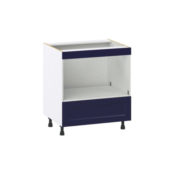 Camellia Painted Midnight Blue Recessed Assembled BuiltIn Microwave Base Cabinet (30 in. W x 34.5 in. H x 24 in. D)