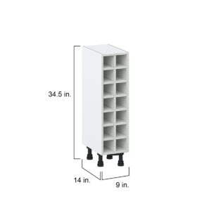 Bright White Base Wine Rack 9 in. W X 34.5 in. H X 14 in. D