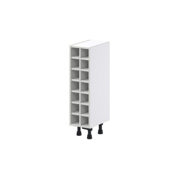 Wisteria Painted Light Gray  Base Wine Rack 9 in. W X 34.5 in. H X 14 in. D