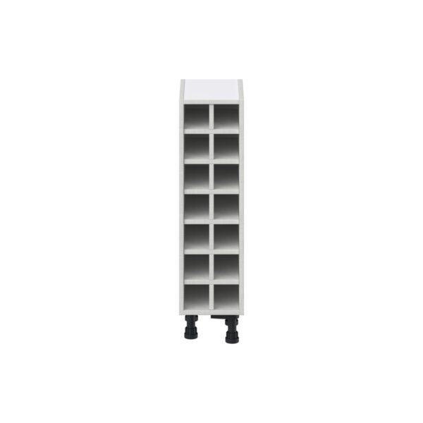 Wisteria Painted Light Gray  Base Wine Rack 9 in. W X 34.5 in. H X 14 in. D