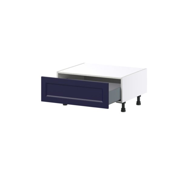 Camellia Painted Midnight Blue Recessed Assembled Base Window Seat  Cabinet (30 in. W x 14.5 in. H x 24 in. D)