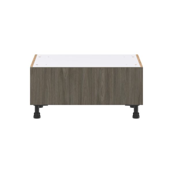 Cordyline Textured Slab Walnut Assembled Base Window Seat  Cabinet (30 in. W x 14.5 in. H x 24 in. D)