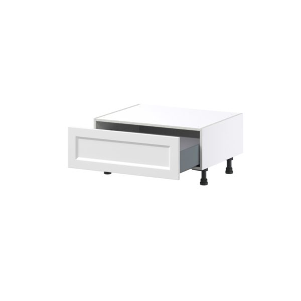 Magnolia Painted Bright White Recessed Assembled Base Window Seat  Cabinet (30 in. W x 14.5 in. H x 24 in. D)