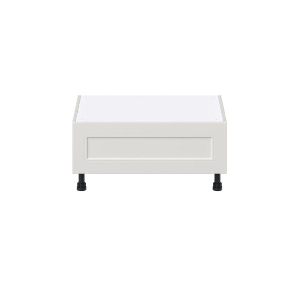 Wisteria Painted Light Gray Recessed Assembled Base Window Seat  Cabinet (30 in. W x 14.5 in. H x 24 in. D)