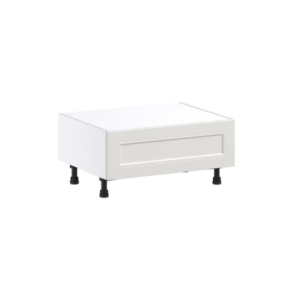 Wisteria Painted Light Gray Recessed Assembled Base Window Seat  Cabinet (30 in. W x 14.5 in. H x 24 in. D)