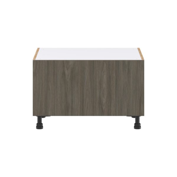 Cordyline Textured Slab Walnut Assembled Base Window Seat  Cabinet (30 in. W x 19.5 in. H x 24 in. D)