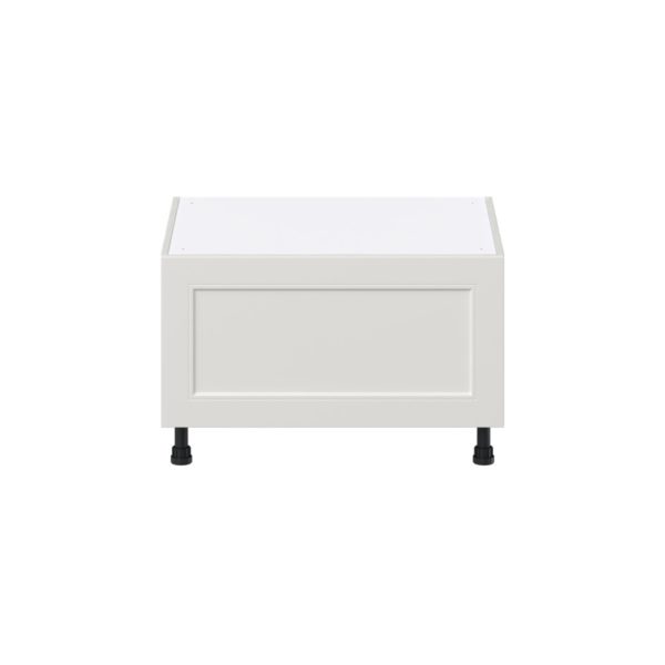 Wisteria Painted Light Gray Recessed Assembled Base Window Seat  Cabinet (30 in. W x 19.5 in. H x 24 in. D)