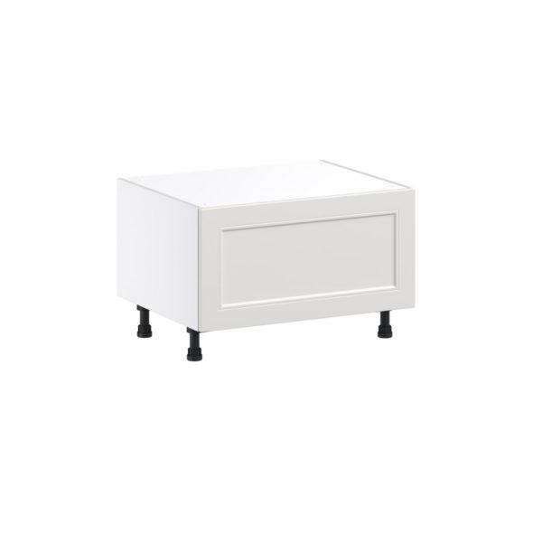 Wisteria Painted Light Gray Recessed Assembled Base Window Seat  Cabinet (30 in. W x 19.5 in. H x 24 in. D)