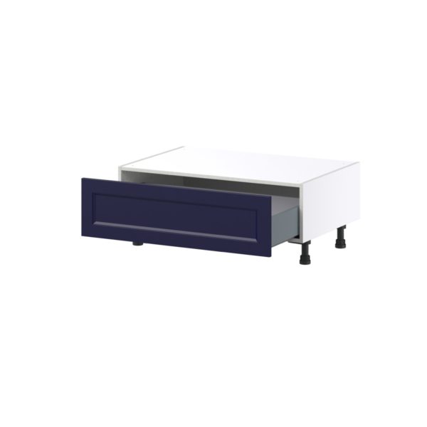 Camellia Painted Midnight Blue Recessed Assembled Base Window Seat  Cabinet (36 in. W x 14.5 in. H x 24 in. D)