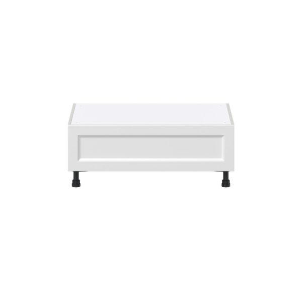 Magnolia Painted Bright White Recessed Assembled Base Window Seat  Cabinet (36 in. W x 14.5 in. H x 24 in. D)