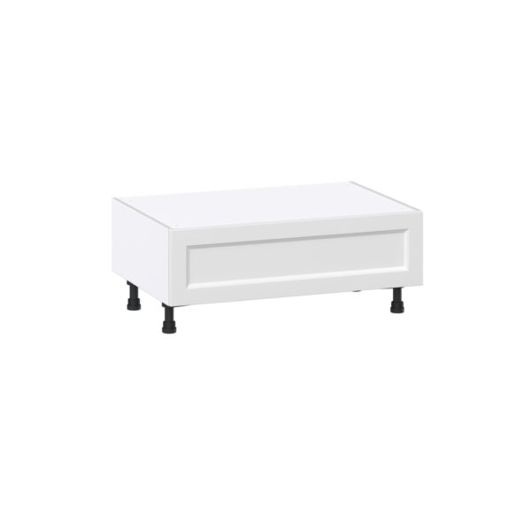 Magnolia Painted Bright White Recessed Assembled Base Window Seat  Cabinet (36 in. W x 14.5 in. H x 24 in. D)