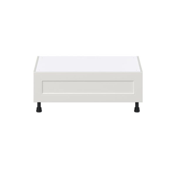 Wisteria Painted Light Gray Recessed Assembled Base Window Seat  Cabinet (36 in. W x 14.5 in. H x 24 in. D)