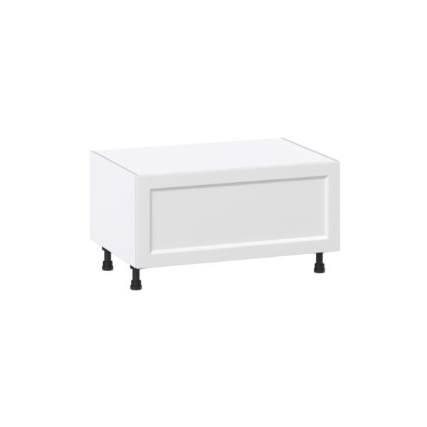 Magnolia Painted Bright White Recessed Assembled Base Window Seat  Cabinet (36 in. W x 19.5 in. H x 24 in. D)