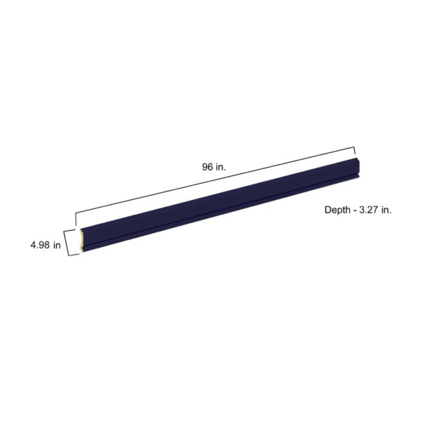 Camellia Painted Midnight Blue   3.75 in. W x 96 in. H x 3 in. D Crown Moulding with Cleat