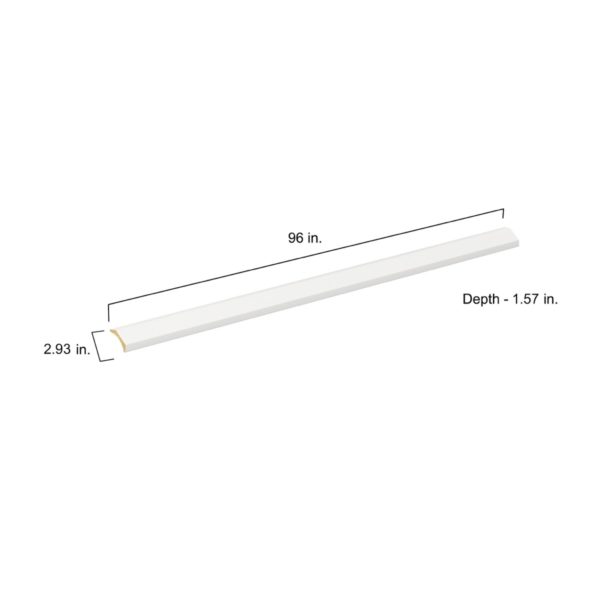 3 in. W X 96 in. H X 2.75 in. D Magnolia Painted Bright White Crown Molding without Cleat