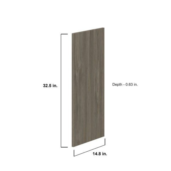 0.75 in. W x 32 .5 in. H x 14 in. D Cordyline Texmel Slab Walnut Wall End Panel