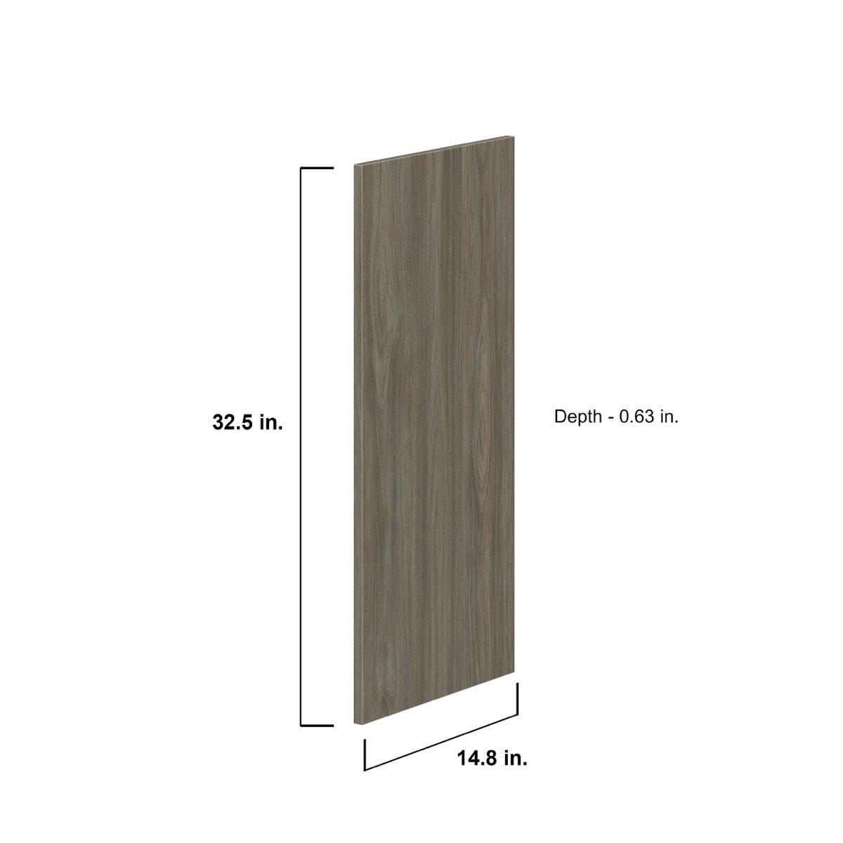 0.75 in. W x 32 .5 in. H x 14 in. D Cordyline Texmel Slab Walnut Wall ...