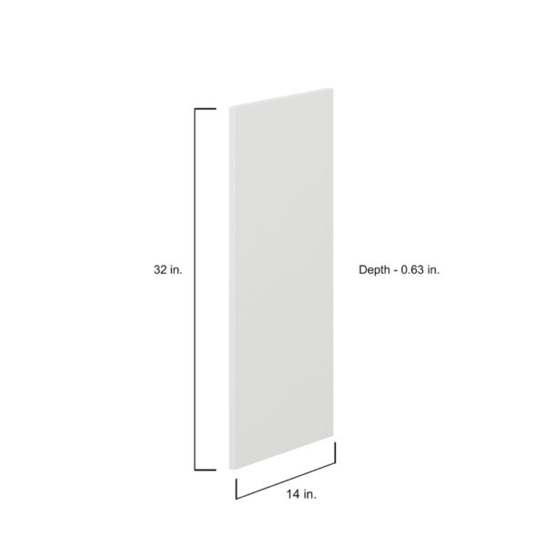 0.75 in.W x 32 in. H x 14 in. D  Bright White Wall End Panel