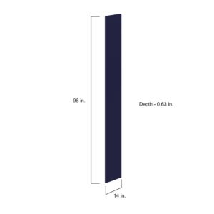 Camellia Painted Midnight Blue  14 in. W x 96 in. H x 0.63 in. D Tall End Panel