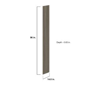 Cordyline Texmel Slab Walnut 14 in. W x 96 in. H x 0.63 in. D Tall End Panel