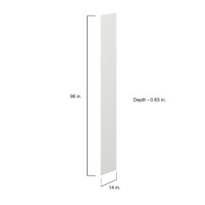 Bright White 14 in. W x 96 in. H x 0.63 in. D Tall End Panel