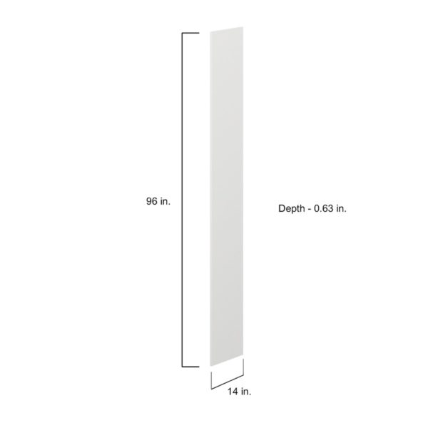 Bright White 14 in. W x 96 in. H x 0.63 in. D Tall End Panel