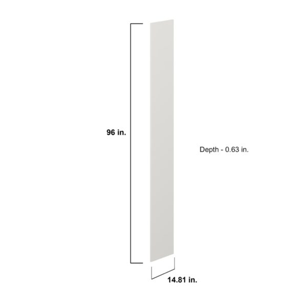 Light Gray  0.75 in. W x 14 in. D x 96 in. H Tall End Panel