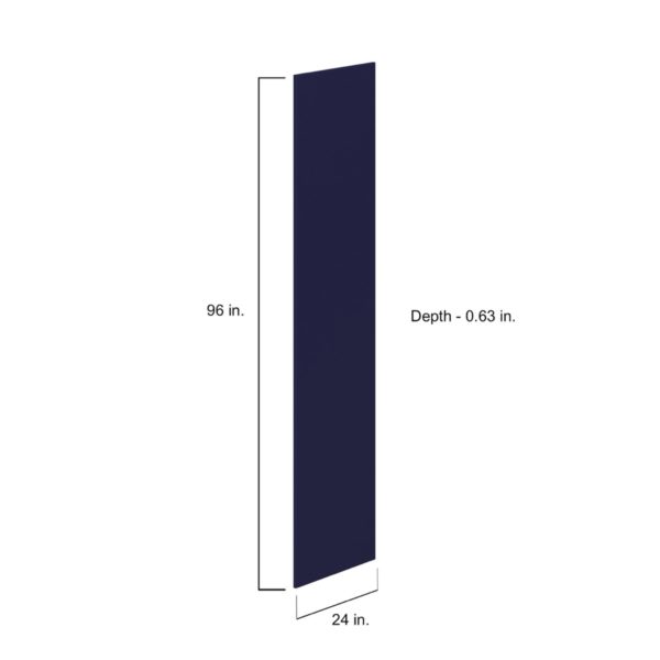 96 in. W x 24 in. H x 0.63 in. D Camellia Painted Midnight Blue   Tall End Panel