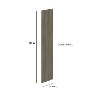 96 in. W x 24 in. H x 0.63 in. D Cordyline Texmel Slab Walnut  Tall End Panel