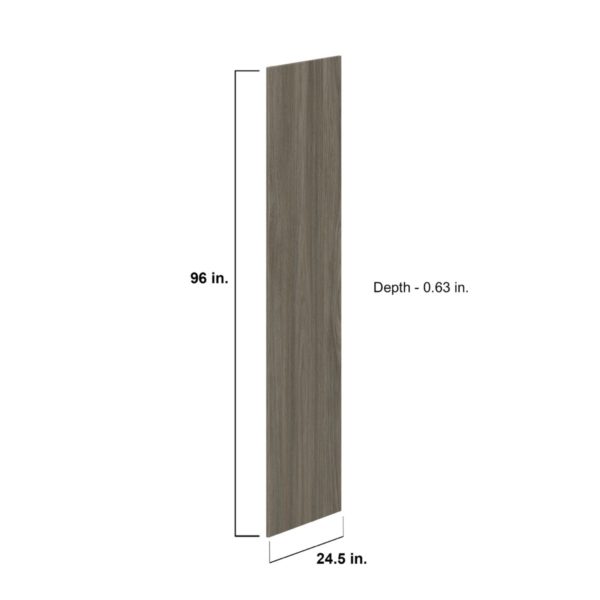 96 in. W x 24 in. H x 0.63 in. D Cordyline Texmel Slab Walnut  Tall End Panel