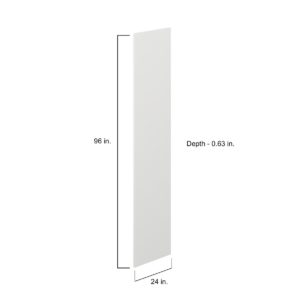 96 in. W x 24 in. H x 0.63 in. D  Bright White  Tall End Panel