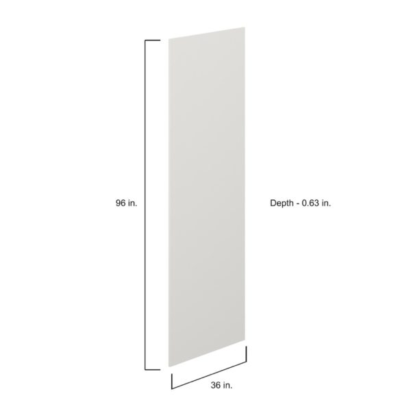 0.75 in. W x 96 in. H x 36 in. D  Light Gray Island/Fridge End Panel